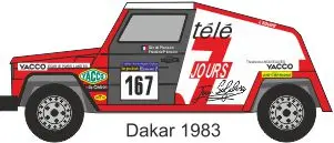 [PreDes] Dakar 1983 - Mercedes Benz 280GE-52纸模网 - 海量纸模型图纸下载