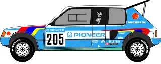 [PreDes] Dakar 1988 - Peugoet 205 Turbo-52纸模网 - 海量纸模型图纸下载
