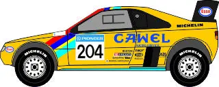 [PreDes] Dakar 1990 - Peugoet 405 Turbo 16 Waldegard - Fenouil-52纸模网 - 海量纸模型图纸下载