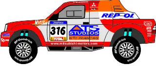 [PreDes] Dakar 2005 - Mitsubishi L 200-52纸模网 - 海量纸模型图纸下载