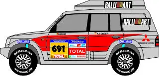[PreDes] Dakar 2005 - Mitsubishi Pajero-52纸模网 - 海量纸模型图纸下载