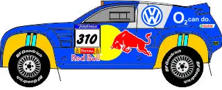 [PreDes] Dakar 2005 - Volkswagen Race Touareg-52纸模网 - 海量纸模型图纸下载