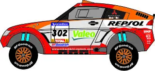 [PreDes] Dakar 2006 - Mitsubishi Pajero Evo MPR12-52纸模网 - 海量纸模型图纸下载