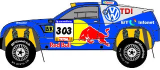 [PreDes] Dakar 2006 - Volkswagen Touareg 2-52纸模网 - 海量纸模型图纸下载