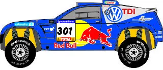 [PreDes] Dakar 2007 - Volkswagen Touareg 2-52纸模网 - 海量纸模型图纸下载