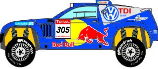 [PreDes] Dakar 2009 - Volkswagen Touareg 2-52纸模网 - 海量纸模型图纸下载
