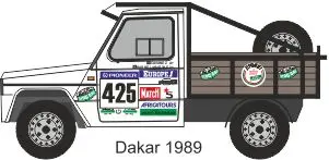 [PreDes] Dakar P87 1989 - Mercedes Benz GE - Volkswagen LT-52纸模网 - 海量纸模型图纸下载