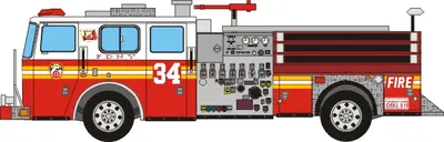 [PreDes] Fire Truck FDNY-52纸模网 - 海量纸模型图纸下载
