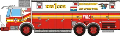 [PreDes] Fire Truck FDNY-52纸模网 - 海量纸模型图纸下载