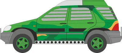 [PreDes] Mercedes Benz M-Class - Jurassic Park-52纸模网 - 海量纸模型图纸下载