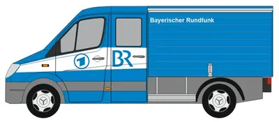 [PreDes] Mercedes Benz Sprinter Passenger Van - Bayrischer Rundfunk (Eberhofer Produktion)-52纸模网 - 海量纸模型图纸下载