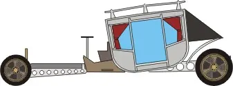 [PreDes] Prairie Carriage Hot Rod V8-52纸模网 - 海量纸模型图纸下载