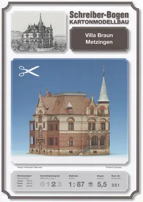 [Schreiber-Bogen 581] Villa Braun-52纸模网 - 海量纸模型图纸下载