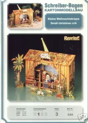 [Schreiber-Bogen 589] Small Christmas Crib-52纸模网 - 海量纸模型图纸下载