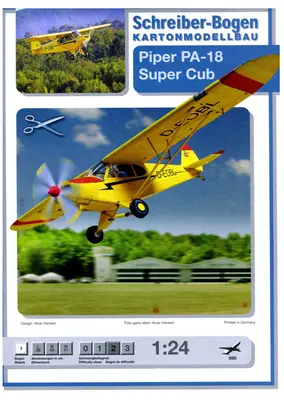 [Schreiber-Bogen 698] Piper PA-18 Super Cub-52纸模网 - 海量纸模型图纸下载
