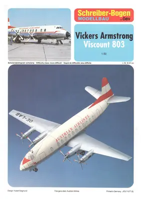 [Schreiber-Bogen 71077] Vickers Armstromg Viscount 803-52纸模网 - 海量纸模型图纸下载