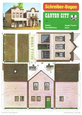 [Schreiber-Bogen 71835] Canyon City - Variety Theatre & Store-52纸模网 - 海量纸模型图纸下载