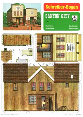[Schreiber-Bogen 71837] Canyon City - Blacksmith & Wharehouse-52纸模网 - 海量纸模型图纸下载