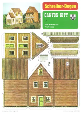[Schreiber-Bogen 71839] Canyon City - Two Houses-52纸模网 - 海量纸模型图纸下载