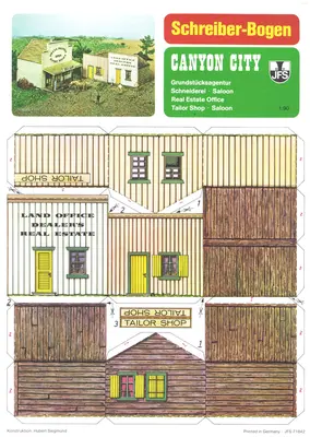 [Schreiber-Bogen 71842] Canyon City - Estate Office, Shop, & Saloon-52纸模网 - 海量纸模型图纸下载