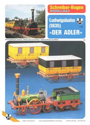 [Schreiber-Bogen 72215] Ludwigsbahn 1895 Der Adler-52纸模网 - 海量纸模型图纸下载
