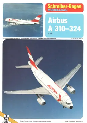 [Schreiber-Bogen 72421] Airbus A310-324-52纸模网 - 海量纸模型图纸下载