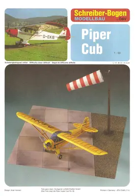 [Schreiber-Bogen 72465] Piper Cub-52纸模网 - 海量纸模型图纸下载