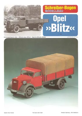 [Schreiber-Bogen 72486] Opel Blitz-52纸模网 - 海量纸模型图纸下载