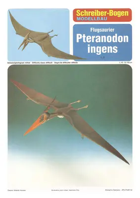 [Schreiber-Bogen 72487] Pteranodon inges-52纸模网 - 海量纸模型图纸下载