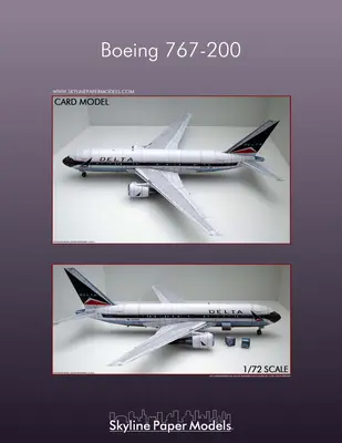 [Skyline Paper Models] Boeing 767-300 Delta Airlines old livery-52纸模网 - 海量纸模型图纸下载