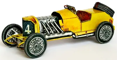 [ABC 1967-11] Veteran Racing Car Mercedes 1914-52纸模网 - 海量纸模型图纸下载
