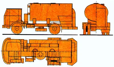 [ABC 1971-07] Dairy Tank Truck-52纸模网 - 海量纸模型图纸下载