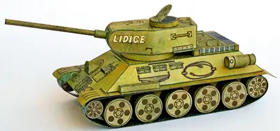 [ABC 1972-17] Tank T34 - Lidice-52纸模网 - 海量纸模型图纸下载