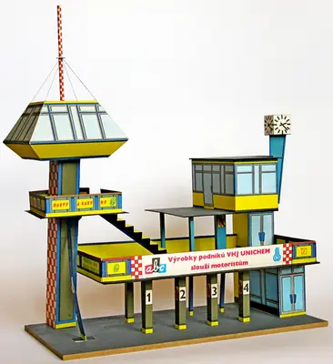 [ABC 1974-13-15] Slot Car Track Garage 2-52纸模网 - 海量纸模型图纸下载