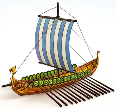 [ABC 1974-21] Viking Warship - Drakkar-52纸模网 - 海量纸模型图纸下载