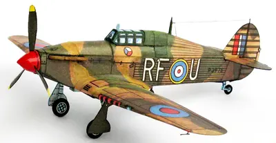 [ABC 1975-04] Hawker Hurricane Mk.1-52纸模网 - 海量纸模型图纸下载