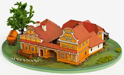 [ABC 1975-15] South Bohemian Farmstead from the Sobeslav Region-52纸模网 - 海量纸模型图纸下载