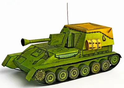 [ABC 1976-05] Self-Propelled Gun SU-76-52纸模网 - 海量纸模型图纸下载