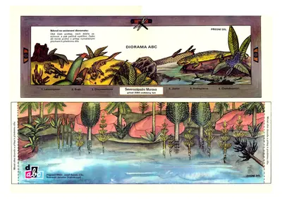 [ABC 1976-11] Diorama Northwest Moravia 280 Million Years Ago-52纸模网 - 海量纸模型图纸下载