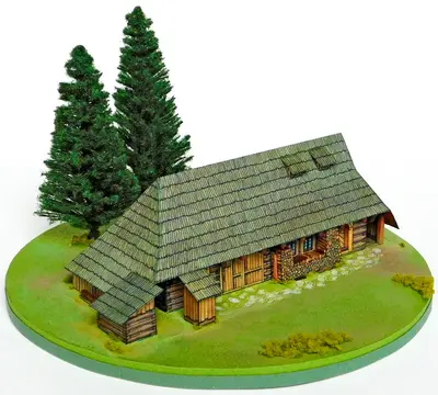 [ABC 1977-03] Slovak Log Houses - House from Dolni Orava + Goral Dwellings-52纸模网 - 海量纸模型图纸下载