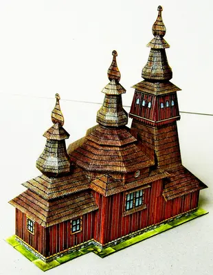 [ABC 1977-14] Wooden Church in Ladomirova-52纸模网 - 海量纸模型图纸下载