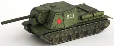 [ABC 1980-17] Self-Propelled Gun ISU-152-52纸模网 - 海量纸模型图纸下载