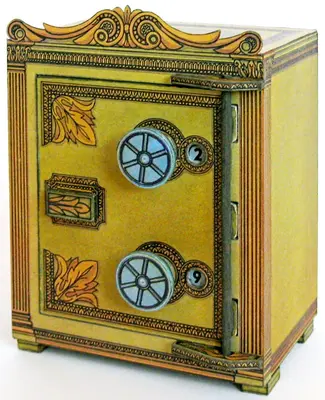 [ABC 1981-01] Safe with Combination Lock-52纸模网 - 海量纸模型图纸下载