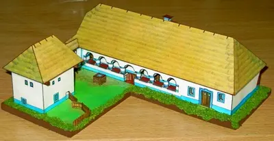 [ABC 1981-15] Clay House - Farmstead from Southern Slovakia-52纸模网 - 海量纸模型图纸下载