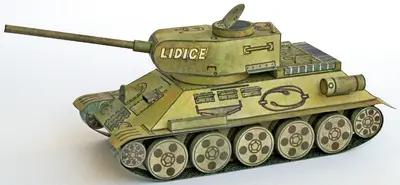 [ABC 1981-19] Tank T-34 Lidice-52纸模网 - 海量纸模型图纸下载