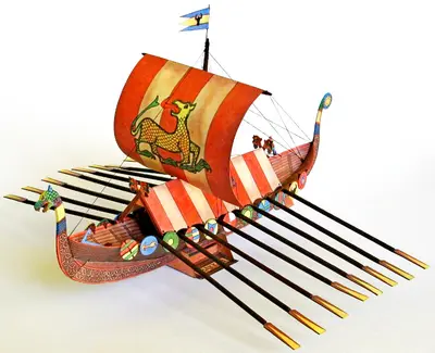 [ABC 1981-21] Viking Ship Drakkar-52纸模网 - 海量纸模型图纸下载