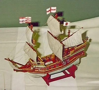 [ABC 1982-22] Historic Sailing Ship - Golden Hind Three-Master-52纸模网 - 海量纸模型图纸下载