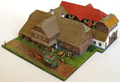 [ABC 1983-01,04] Roadhouse Inn from Silesia-52纸模网 - 海量纸模型图纸下载
