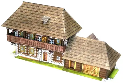 [ABC 1983-24] Painted Log Buildings from Cicmany-52纸模网 - 海量纸模型图纸下载