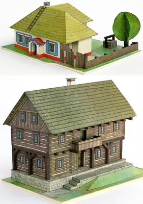 [ABC 1984-05] Timber Building from Kokorinsko and Clay House from South Moravia-52纸模网 - 海量纸模型图纸下载